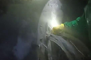 张家口消防水池堵漏现场